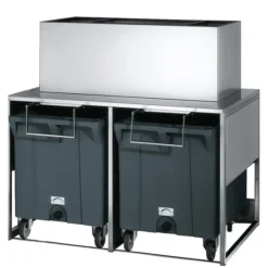 Réserve-Bac à Glaçons inox 50kg avec chariots de manutention - BREMA - DRB100/SPLIT350-600