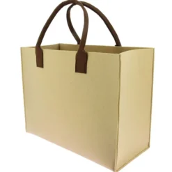 Sac Feutrine Beige Anses Simili Lot de 30 - Créapak