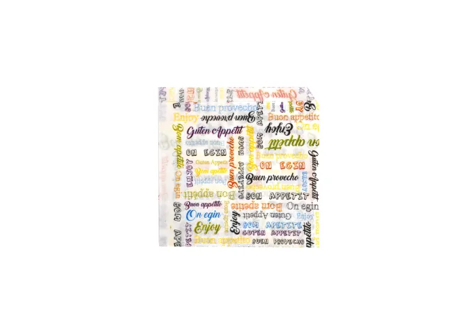 Sachet burger en papier ingraissable blanc "enjoy" 2 côtés ouvert 18 x 18 cm - 500 unités - Betik