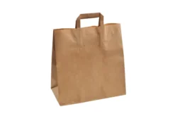 Sac à poignées plates en papier kraft 32 + 16 x 33 cm - 250 unités - Betik