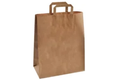 Sac à poignées plates en papier kraft 32 + 16 x 41 cm - 250 unités - Betik