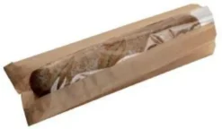 Sac pour Sandwich Kraft Brun avec Fenêtre - Lot de 3 Colis de 1000 - Matfer