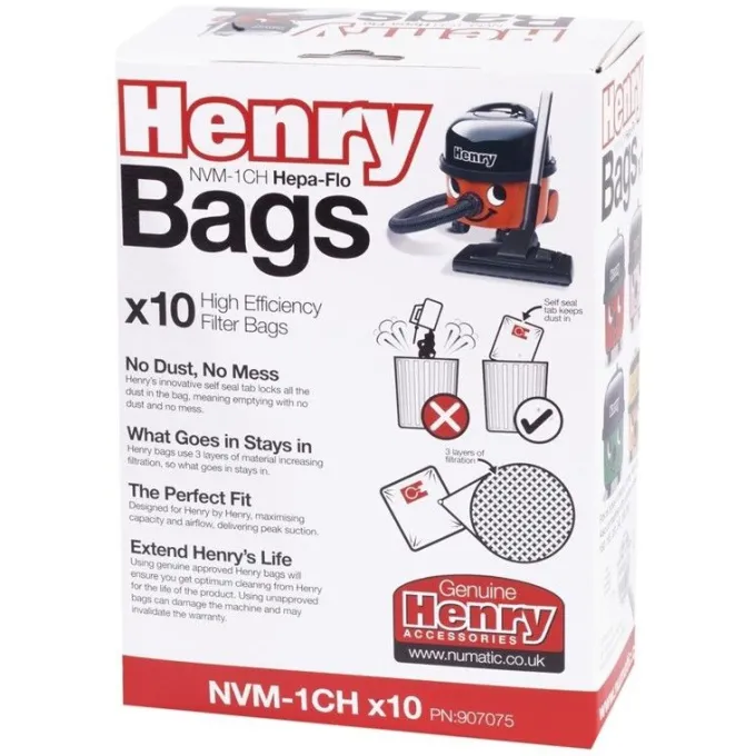 Sacs Aspirateur Henry Lot de 10 - Numatic