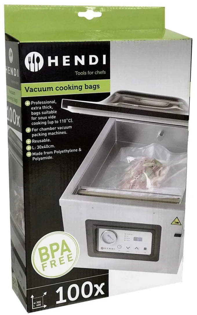 Sacs de cuisson sous vide 100 pièces 400x300mm - Hendi