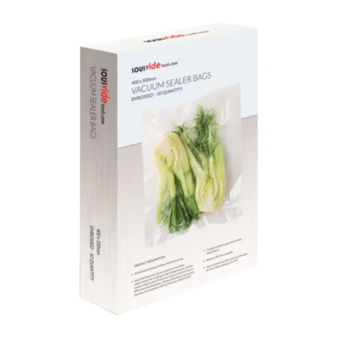 Sac Sous-Vide Gaufrés 400 mm x 500 mm - Boîte de 50 - SousVideTools