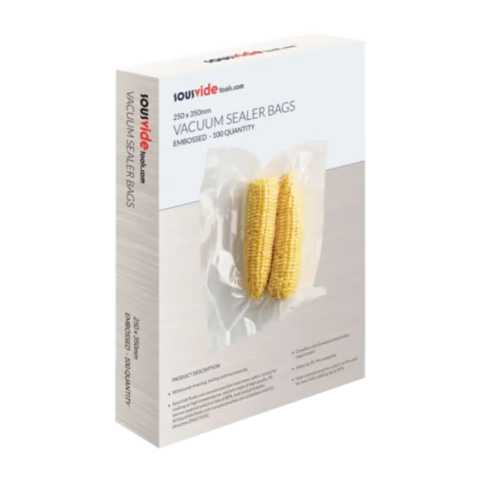 Sac Sous-Vide Gaufrés 250 mm x 350 mm - Boîte de 100 - SousVideTools
