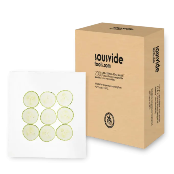 Sac Sous-Vide 250 mm x 250 mm - Boîte de 200 - SousVideTools