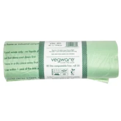 Sacs Poubelle Compostables Biobag 80L - Lot de 240 - Vegware