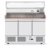 Saladette pizza 3 portes avec vitrine réfrigérée 380+40L Arktic - Hendi