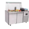 Saladette réfrigérée avec verre - 2 portes - Combisteel