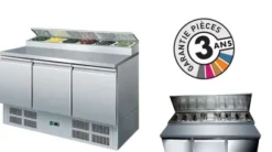 Saladette Réfrigérée - 425 L - 3 portes - Avec groupe logé - Nosem