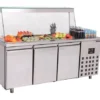 Saladette réfrigérée vitrée 4 GN 1/1 - 3 portes - Combisteel
