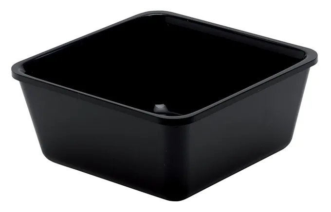 Saladier Carré Noir Plexiglas 1500ml - L2G
