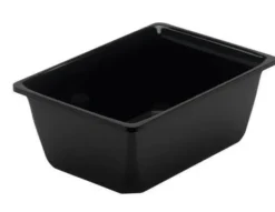 Saladier Rectangulaire 1000ml Plexi Noir - L2G