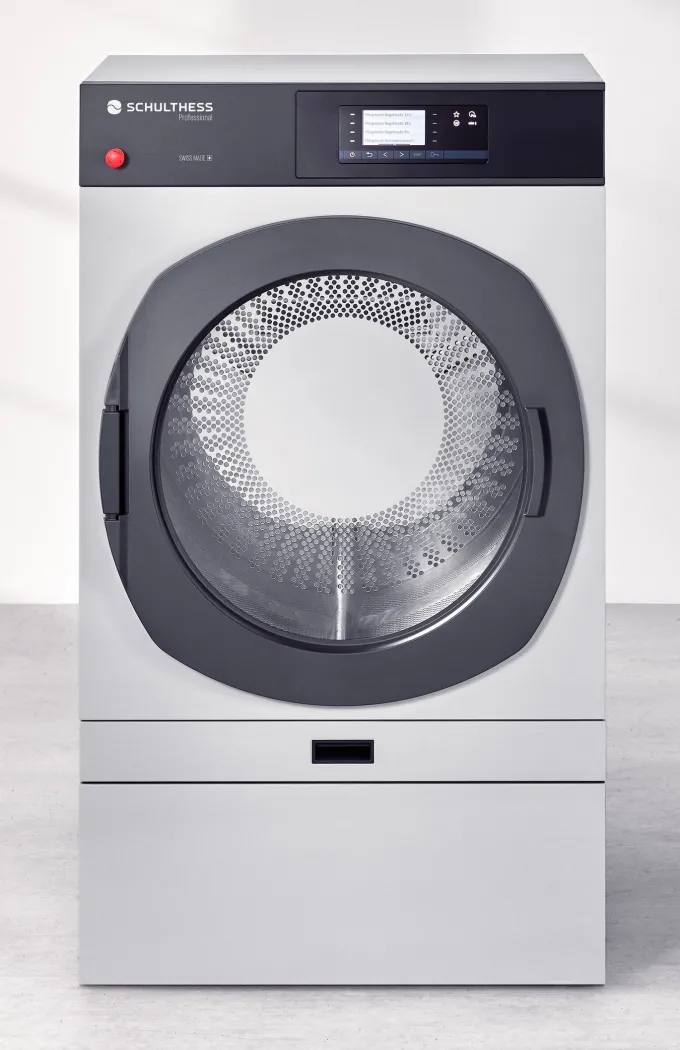 Sèche linge professionnel 16kg, tambour inox, programmateur Expert - Schultess