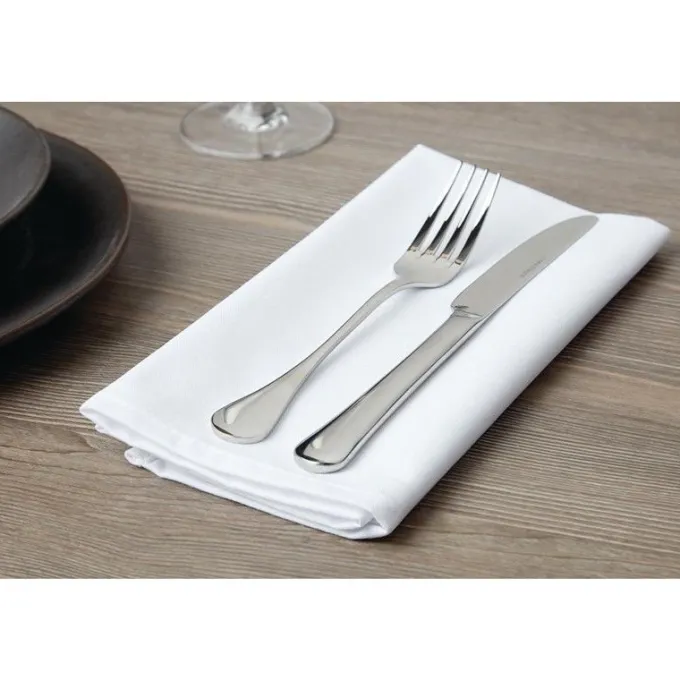 Serviette Blanche en Polyester 510 x 510 mm Lot de 10 - Mitre