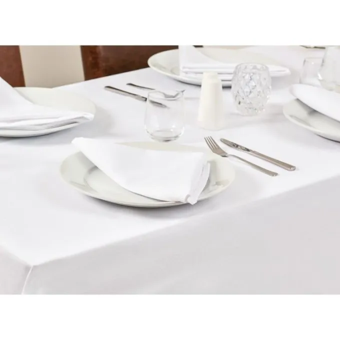 Serviette Blanche en Polyester 510 x 510 mm Lot de 10 - Mitre