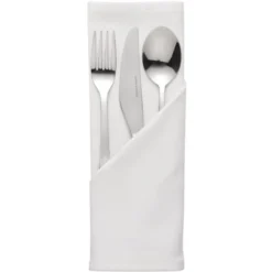Serviette Blanche en Polyester 510 x 510 mm Lot de 10 - Mitre