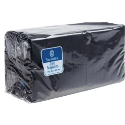 Serviettes cocktail noires 250 mm - Katrin - Carton de 2000