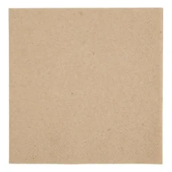 Serviettes Cocktail Recyclées 2 Plis Pliage 1/4 240mm Kraft - Lot de 4000 - Fiesta