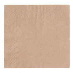 Serviettes de Table en Papier Cocktail Compostables 24 cm 2 Plis - Lot de 4000 - Vegware