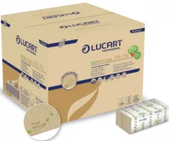 Serviettes intercalées et décorées 24x16cm - Lot de 2 colis de 6000 - Lucart Novatissue Sas