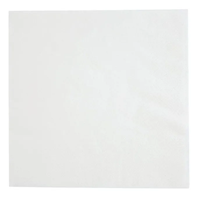 Serviettes Snacking 2 Plis Pliage 1/4 Recyclable 330 mm Blanches - Lot de 2000 - Fiesta