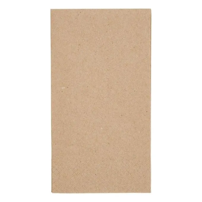Serviettes Snacking Recyclées 2 Plis Pliage 1/8 Recyclable 330 mm Kraft - Lot de 2000 - Fiesta
