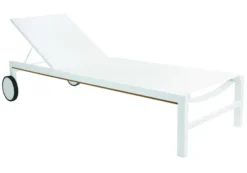Set 2 Chaise Longue Texth. Shio Blanche - RESOL