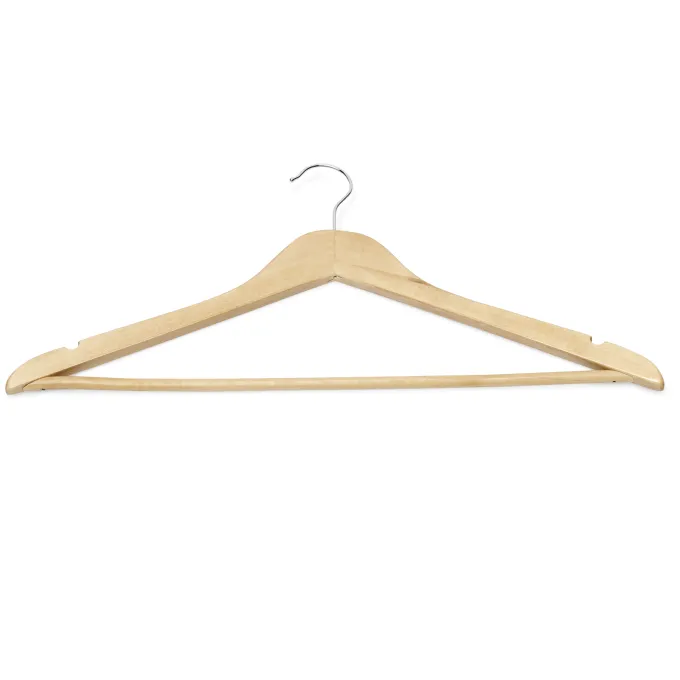 Set de Cintres en Bambou Naturel L 445 mm - Lot de 5 - Was Germany
