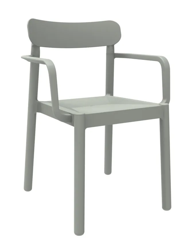 Set 2 Fauteuils + 1 Table ALBA-ELBA Gris Verdâtre - Resol