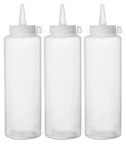 Sets de flacon distributeur - 3 pièces 0,35L Transparent 55x(H)205 mm - Hendi