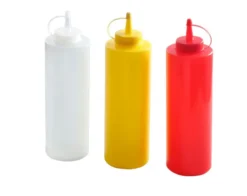 Sets de flacon distributeur - 3 pièces 0,7L Transparent 70x(H)240 mm - Hendi