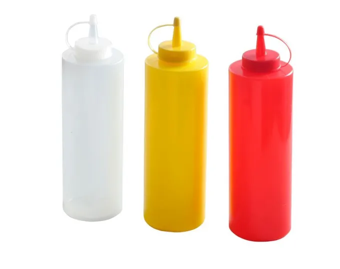 Sets de flacon distributeur - 3 pièces 0,7L Transparent 70x(H)240 mm - Hendi