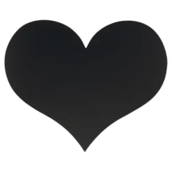 Silhouette ardoise ''coeur'' - Feutre-craie inclus et kit velcro pour accrochage mural - 30x50cm - Securit