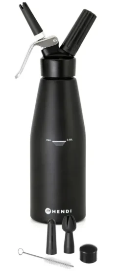 Siphon à chantilly Kitchen Line Noir 0,95 Litre - Hendi