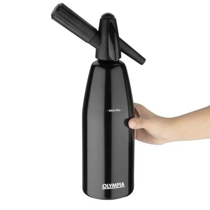 Siphon à Eau de Seltz Noir Professionnel 1 L - Olympia
