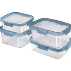 SMART FRESH ECO Lot de 4 boîtes de conservation transparentes 0.9L/1L/1.1L/1.2L - Veba
