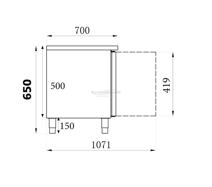 Soubassement Réfrigéré 3 Portes GN1/1 - Combisteel