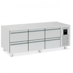 Soubassement Réfrigéré Positif 6 Demi Tiroirs - 150 L - Nosem