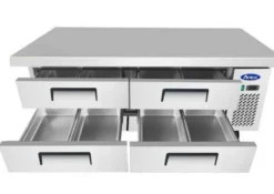 Soubassement Réfrigéré Positif 4 Tiroirs 340 L - L 1840 à 1930 mm - Atosa