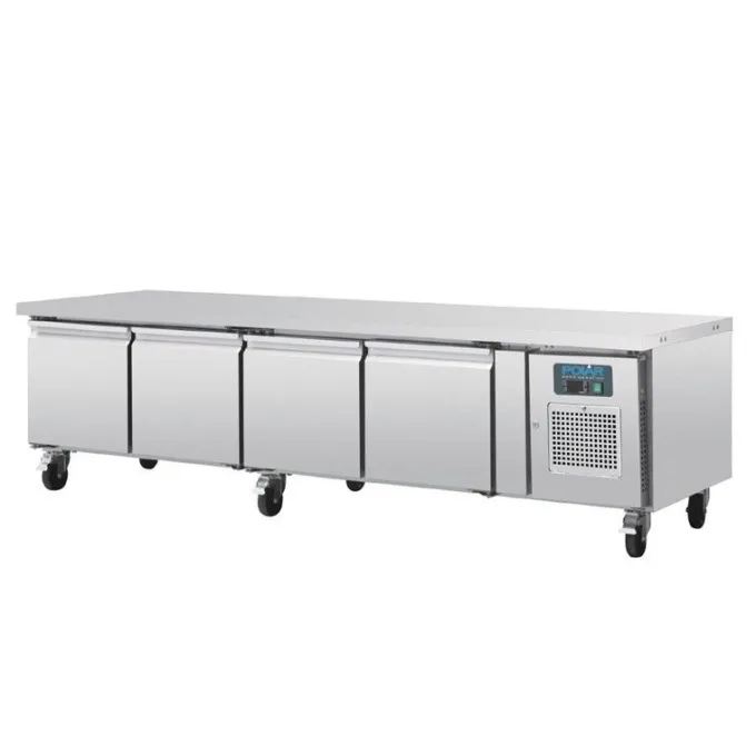 Soubassement Réfrigéré Professionnel Positif 4 Portes - 420 L - Polar