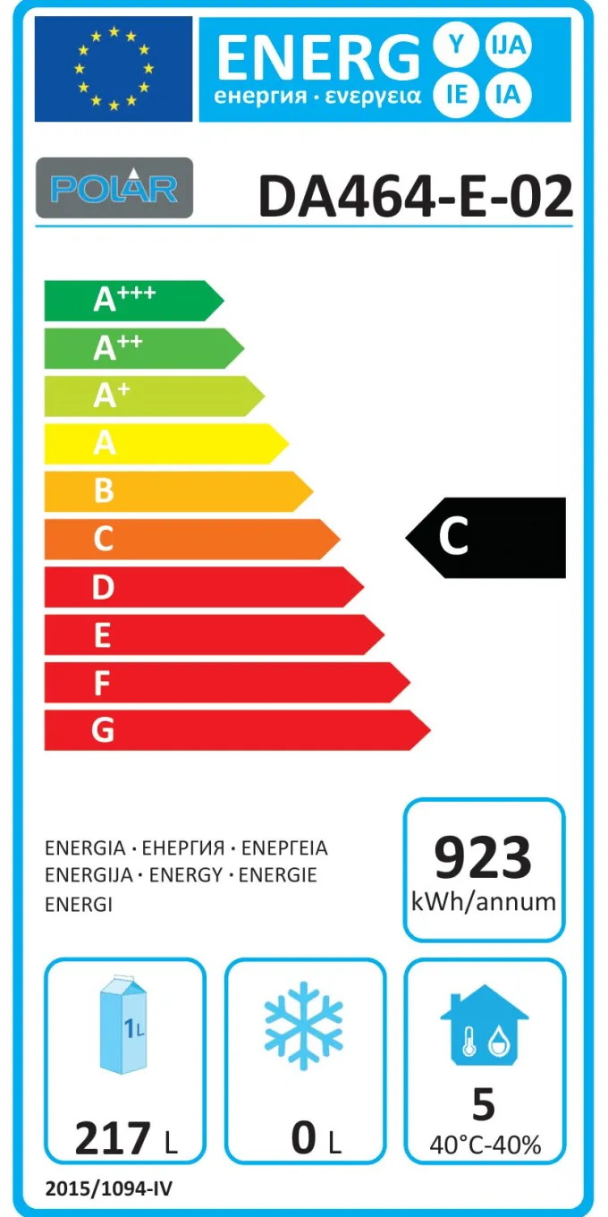 Soubassement Réfrigéré Professionnel Positif 4 Portes - 420 L - Polar