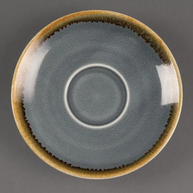 Soucoupe couleur océan Kiln Olympia pour GP328 115 mm - Lot de 6