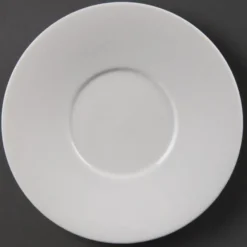 Soucoupe porcelaine blanche Olympia - Lot de 6