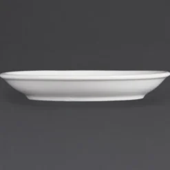 Soucoupe pour tasse à expresso empilable blanche Olympia - Lot de 12