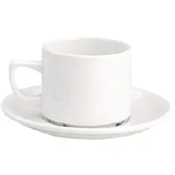 Soucoupes blanches 150 mm Churchill - Lot de 24