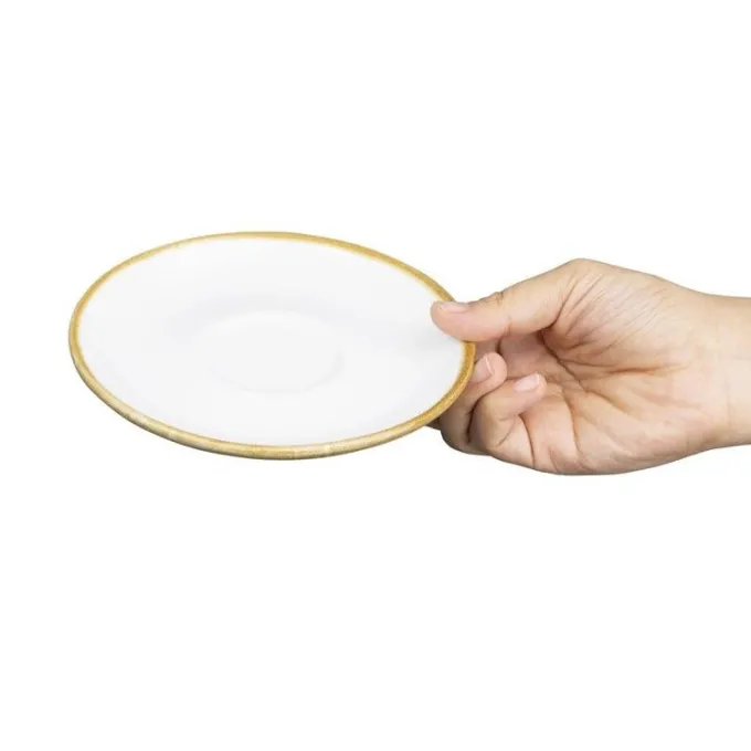 Soucoupes Couleur Craie pour Tasses à Expresso Kiln 140mm - Lot de 6 - Olympia