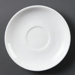 Soucoupes empilables blanches pour tasses CB467 Olympia - Lot de 12