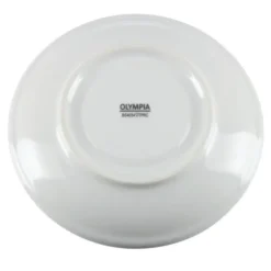 Soucoupes empilables blanches pour tasses CB467 Olympia - Lot de 12